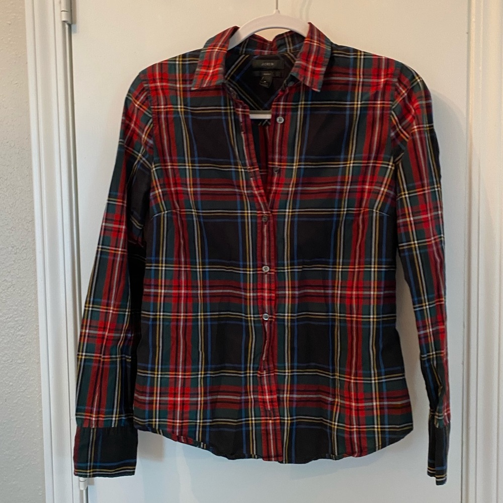 J Crew Holiday Tartan Button Up